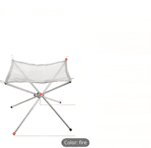 portable folding camping fire pit – heat resistant