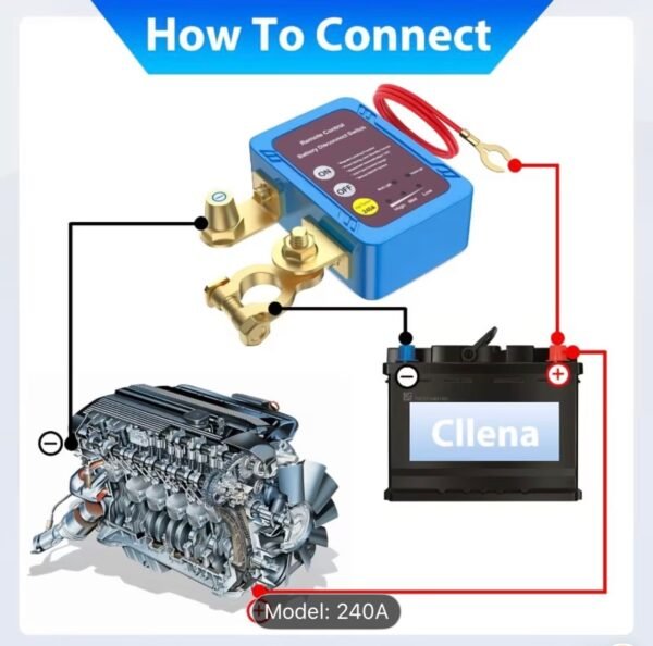 remote battery disconnect switch – 240a (12–36v auto cut off)