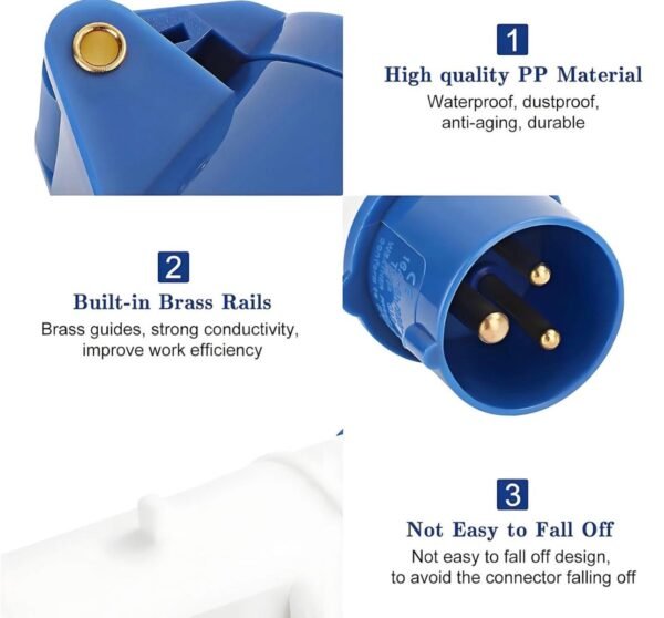 16a 2 way electric hook up splitter adaptor