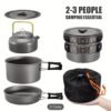 3 pcs camping cookware set (aluminium pan, kettle & frying pan)