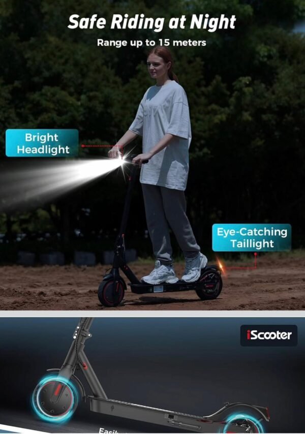 i8 lightweight electric scooter – 8.5” pneumatic tires