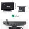 magnetic solar charging wireless parking camera with 7" dvr monitor & bsd blind spot alarm for motorhomes, vans & caravans