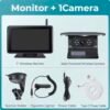 magnetic solar charging wireless parking camera with 7" dvr monitor & bsd blind spot alarm for motorhomes, vans & caravans