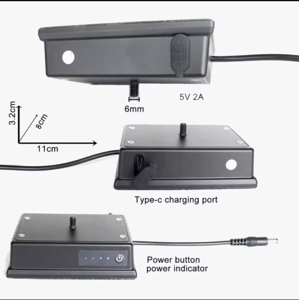 15,000mah rechargeable power bank with magnetic base & 12v dc connector