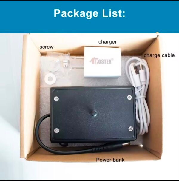 15,000mah rechargeable power bank with magnetic base & 12v dc connector