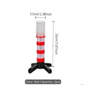 2pcs led emergency roadside safety flares with carry case (battery not included)