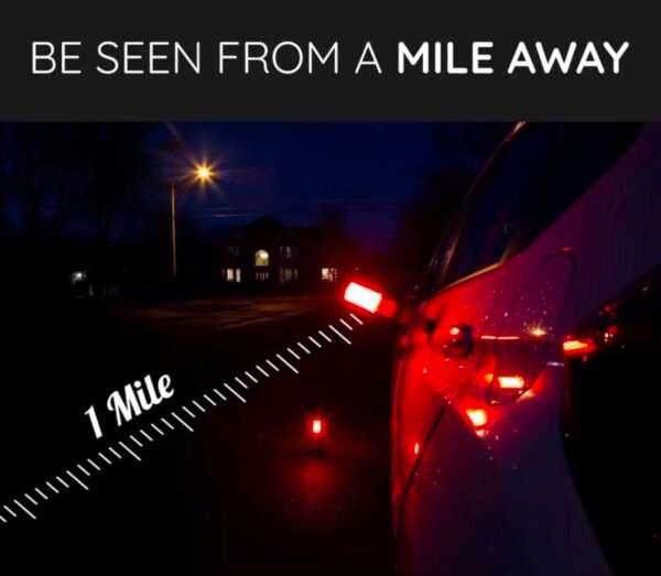 2pcs led emergency roadside safety flares with carry case (battery not included)