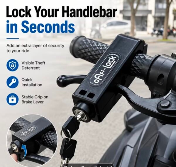 anti theft motorcycle handlebar lock with 2 keys