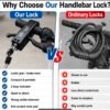 anti theft motorcycle handlebar lock with 2 keys