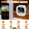 3mp 1296p window security camera with wifi & night vision