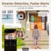 3mp 1296p window security camera with wifi & night vision