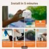 3mp 1296p window security camera with wifi & night vision