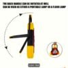 portable solar led emergency warning triangle light – usb rechargeable