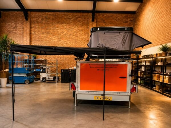 Awning (2) 8ft x 5ft Adventure Trailer with Sunscape 270° Awning & Skyscape Roof Tent