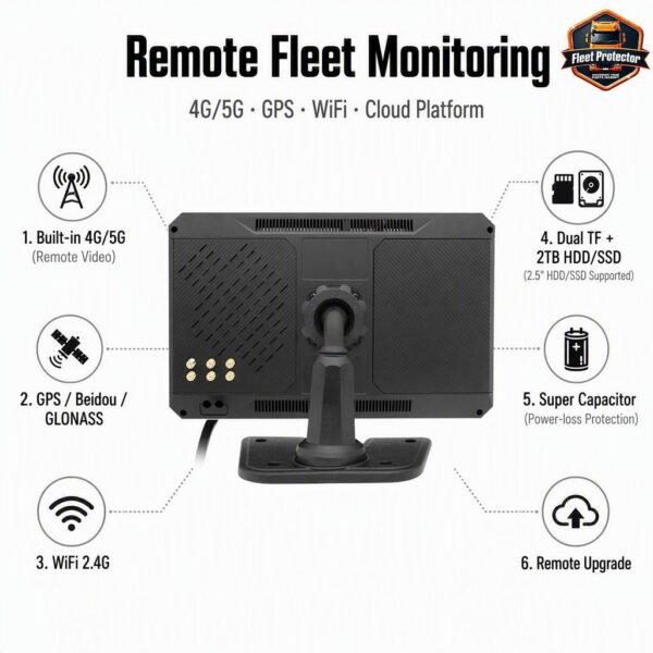 Fleet monitoring 360° Touchscreen Camera System – HGV & Vans