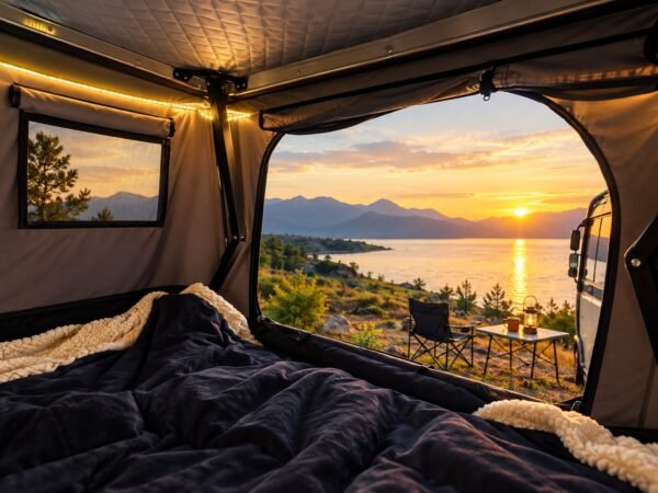 Skyscape (2) 8ft x 5ft Adventure Trailer with Sunscape 270° Awning & Skyscape Roof Tent