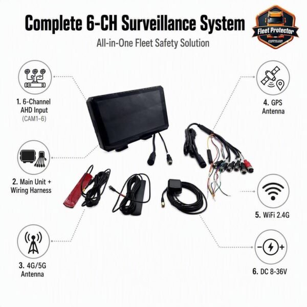 Survelliance 360° Touchscreen Camera System – HGV & Vans