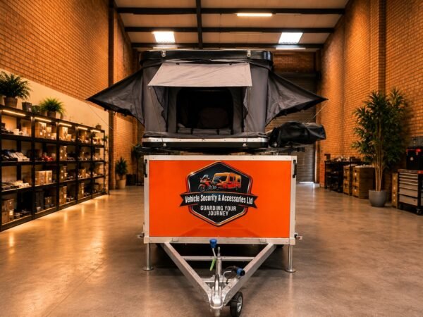 awning 8ft x 5ft Adventure Trailer with Sunscape 270° Awning & Skyscape Roof Tent