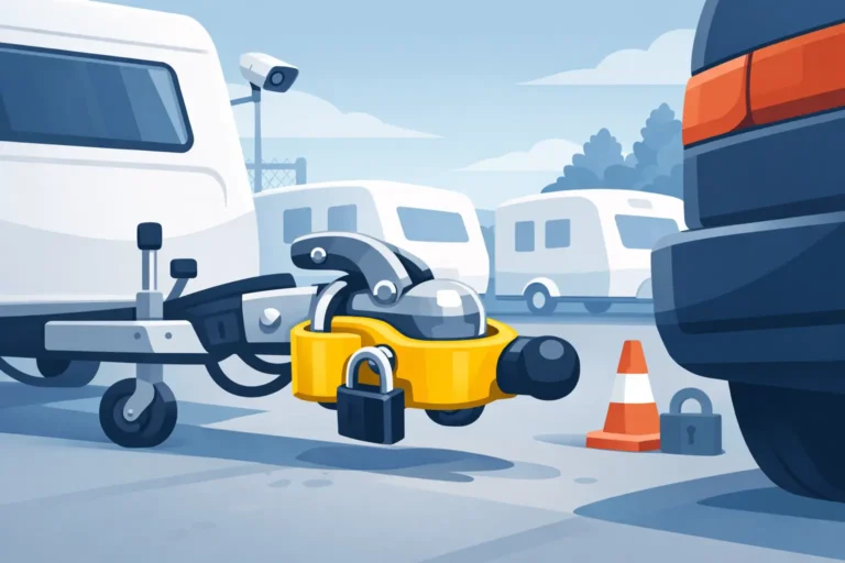 Caravan Hitch Lock Setup for Safer Storage